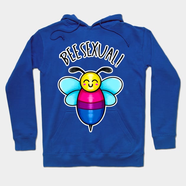 Kawaii.LGBT Beesexual Bee. Bisexual Pride Flag Hoodie by bolincradleyart